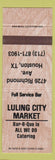 Matchbook Cover - Luling City Market BBQ Houston TX