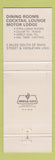 Matchbook Cover - Monte Green Inn Restaurant Middletown CT