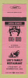 Matchbook Cover - Leo's Family Restaurant Warrenton MO