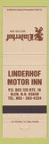 Matchbook Cover - Linderhof Motor Inn Glen NH