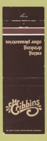 Matchbook Cover - Mr Cribbins Restaurant Battle Creek MI