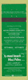 Matchbook Cover - Maui Beach Hotel Hawaii WORN