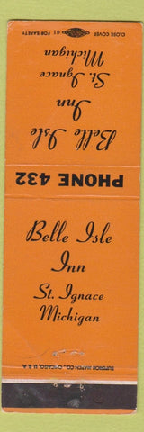 Matchbook Cover - Belle Isle Inn St Ignace MI WEAR