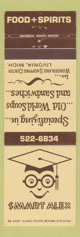 Matchbook Cover - Smart Alex Restaurant Livonia MI