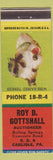Matchbook Cover - Roy D Gottshall Auctioneer Carlisle PA