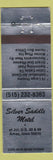 Matchbook Cover - Silver Saddle Motel Ames IA