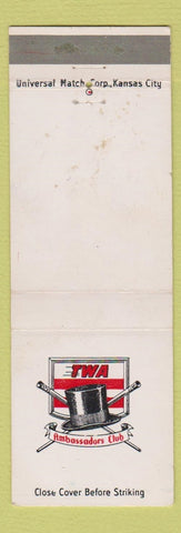 Matchbook Cover - TWA Airlines Ambassadors Club WEAR