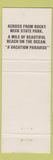Matchbook Cover - Rocky Neck Motel Niantic CT WORN