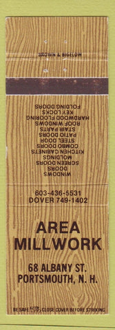 Matchbook Cover - Area Mill Work Portsmouth NH