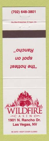 Matchbook Cover - Wildfire Casino Las Vegas NV