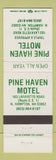 Matchbook Cover - Pine Haven Motel North Hampton NH