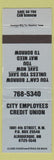 Matchbook Cover - City Employees Credit Union Albuquerque NM