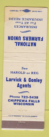 Matchbook Cover - National Farmers Union Chippewa Falls WI WORN