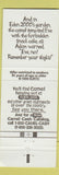 Matchbook Cover - Eden 2000 Dallas TX Camel Cigarettes