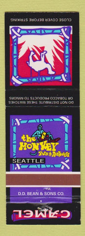 Matchbook Cover - Monkey Pub Alehouse Seattle WA Camel Cigarattes