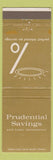 Matchbook Cover - Prudential Savings Loan Clayton St Louis Union MO Warrenton