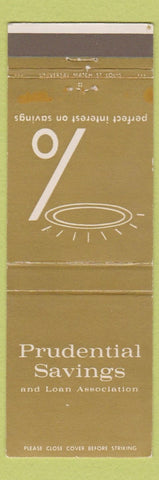 Matchbook Cover - Prudential Savings Loan Clayton St Louis Union MO Warrenton