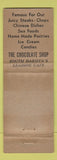 Matchbook Cover - Chocolate Shop Sioux Falls SD