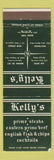 Matchbook Cover - Kelly's Restaurant Marina Del Rey Palm Springs Hollywood CA