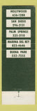 Matchbook Cover - Kelly's Restaurant Marina Del Rey Palm Springs Hollywood CA