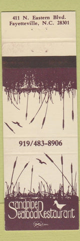 Matchbook Cover - Sandpiper Seafood Restaurant Fayetteville NC