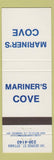 Matchbook Cover - Mariner's Cove Ottawa ON