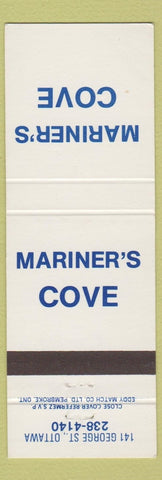 Matchbook Cover - Mariner's Cove Ottawa ON