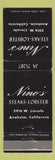 Matchbook Cover - Nino's Steaks Lobsters Anaheim CA