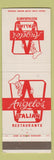 Matchbook Cover - Angelo's Italian Restaurants
