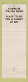 Matchbook Cover - Angelo's Italian Restaurants