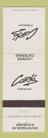 Matchbook Cover - Carl's Restaurant White Pigeon MI