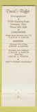 Matchbook Cover - David's Buffet Evendale OH