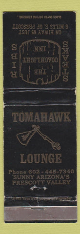 Matchbook Cover - Coachlight Inn Tomahawk Lounge Prescott AZ WEAR