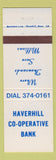 Matchbook Cover - Haverhill Co Operative Bank