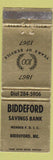 Matchbook Cover - Biddeford Savings Bank Biddeford ME