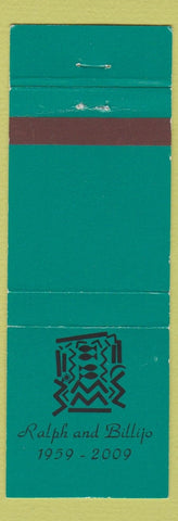 Matchbook Cover - Ralph and Billijo Fish Anniversary