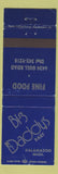 Matchbook Cover - Big Daddys East Restaurant Kalamazoo MI WEAR