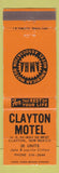Matchbook Cover - Clayton Motel Clayton NM WORN