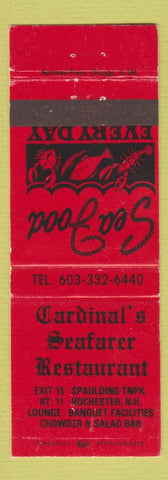 Matchbook Cover - Cardinal's Seafarer Restaurant Rochester NH