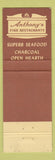 Matchbook Cover - Anthony's Restaurant Lynn Swampscott Boston MA WEAR