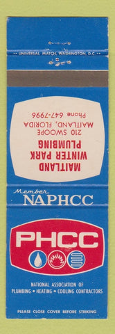Matchbook Cover - Maitland Winter Park Plumbing FL