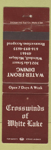 Matchbook Cover - Crosswinds of White Lake Whitehall MI WEAR