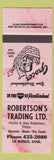 Matchbook Cover - Robertson's Trading Grocery LA Ronge SK pink