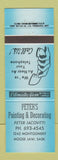 Matchbook Cover - Peters Painting and Decorating Moose Jaw SK blue