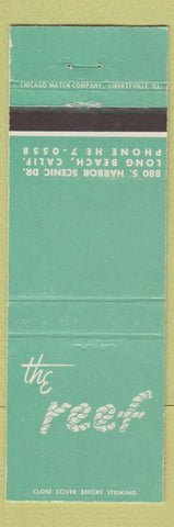 Matchbook Cover - The Reef Long Beach CA teal