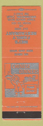 Matchbook Cover - Mei's Chinese Restaurant Westminster CA orange