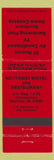 Matchbook Cover - Nottoway Motel Restaurant Warfield VA