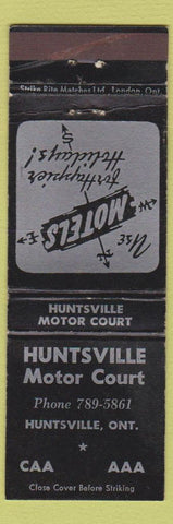 Matchbook Cover - Huntsville Motor Court Huntsville ON