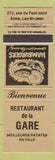 Matchbook Cover - REstaurant De LA Gare Alma Lac St Jean QC? Gold