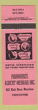 Matchbook Cover - Fourrures Albert Menard Chicoutimi QC neon red